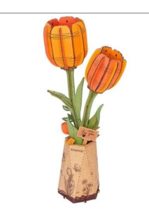 Robotime Houten 3D puzzel - Orange Tulip