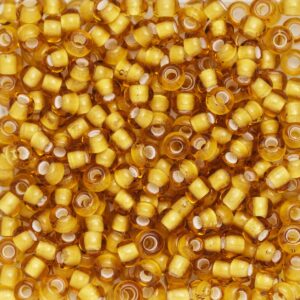 Rocailles - 9/0 - geel witte kern