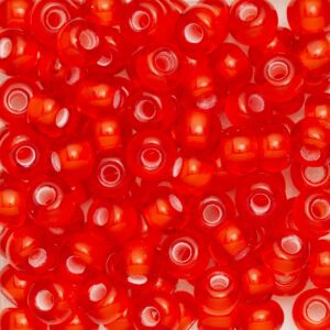 Rocailles - 6/0 - rood witte kern