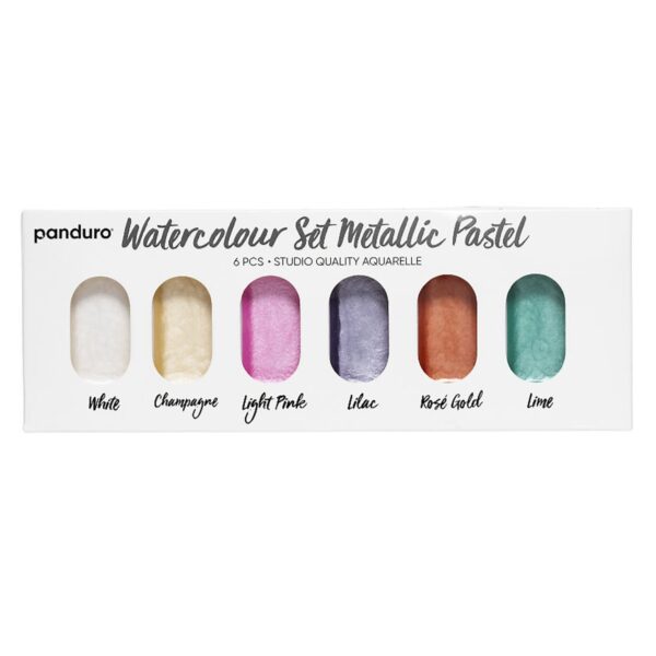 Panduro set aquarelverf - metallic - pasteltinten - Afbeelding 1