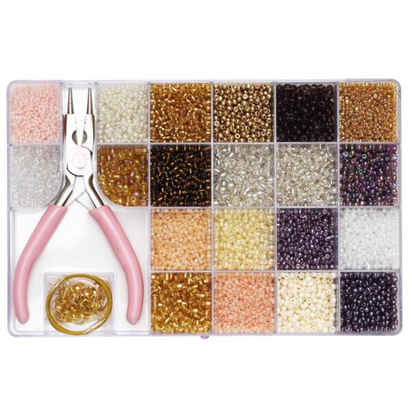 Rocailles + tang&accessoires - 20 warme kleuren - Afbeelding 1