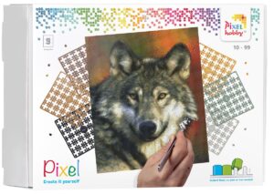 Pixelhobby set - 9 platen - wolf