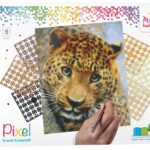 Pixelhobby set - 9 platen - luipaard