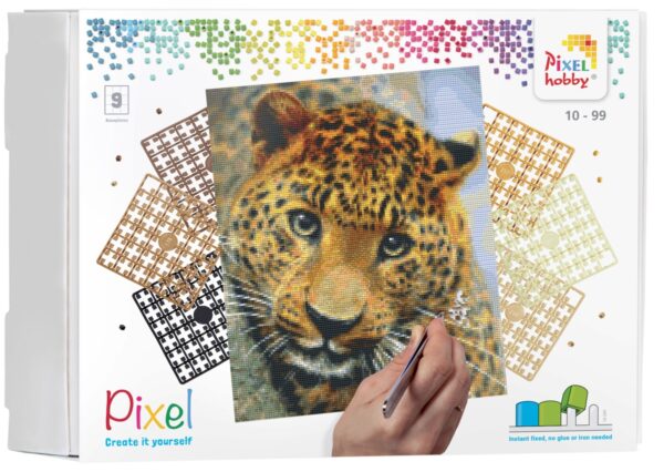 Pixelhobby set - 9 platen - luipaard - Afbeelding 1