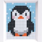 Pixelhobby XL set met lijst - pinguïn