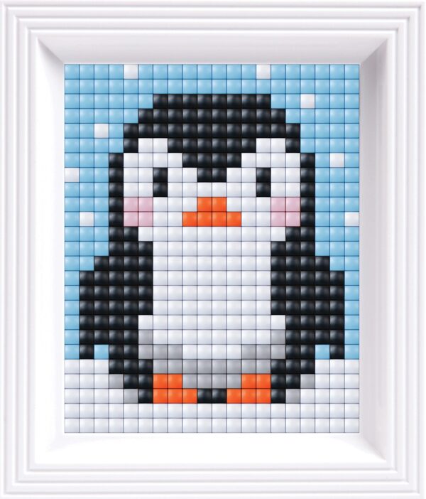 Pixelhobby XL set met lijst - pinguïn - Afbeelding 1
