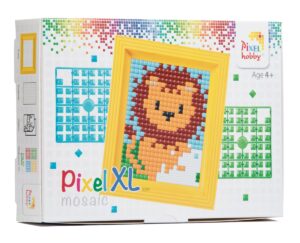 Pixelhobby XL set met lijst - leeuw