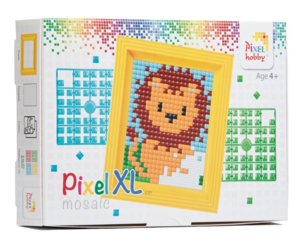 Pixelhobby XL set met lijst - leeuw - Afbeelding 1