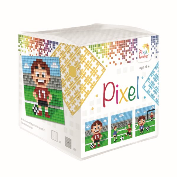 Pixelhobby kubus - 24-delig - voetbal - Afbeelding 1