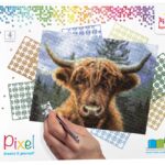 Pixelhobby set - 4 platen - Schotse hooglander