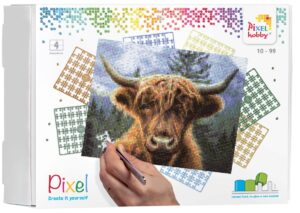 Pixelhobby set - 4 platen - Schotse hooglander