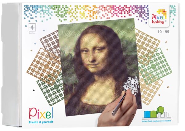 Pixelhobby set - 4 platen - Mona Lisa - Afbeelding 1