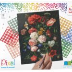 Pixelhobby set - 9 platen - Stilleven met bloemen