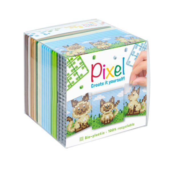 Pixelhobby kubus - 24-delig - katten - Afbeelding 1