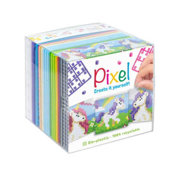 Pixelhobby kubus - 24-delig - unicorns - Afbeelding 1