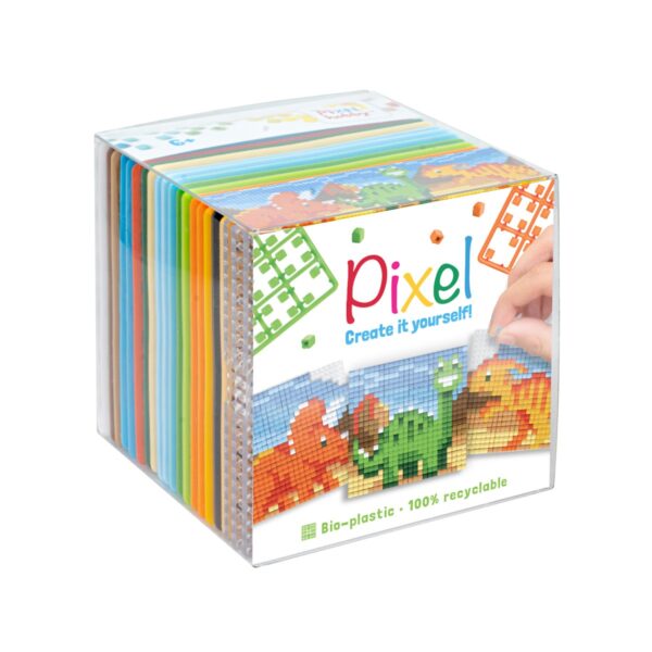 Pixelhobby kubus - 24-delig - dino's - Afbeelding 1