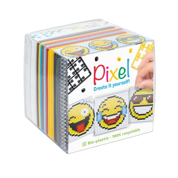 Pixelhobby kubus - 24-delig - smileys - Afbeelding 1