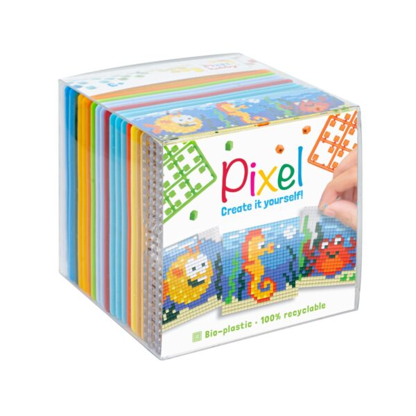 Pixelhobby kubus - 24-delig - zeedieren - Afbeelding 1