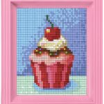 Pixelhobby set met lijst - cupcake