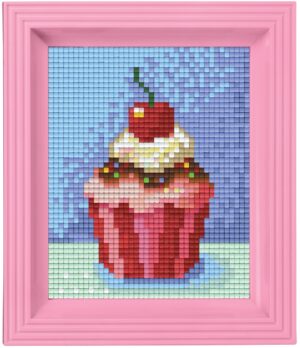 Pixelhobby set met lijst - cupcake