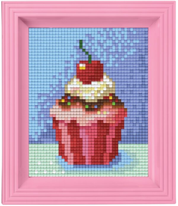 Pixelhobby set met lijst - cupcake - Afbeelding 1