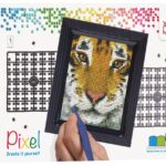 Pixelhobby set met lijst - tijger