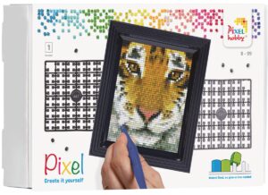 Pixelhobby set met lijst - tijger