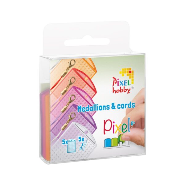 Pixelhobby medaillons en Color Cords - warme tinten transparant - Afbeelding 1
