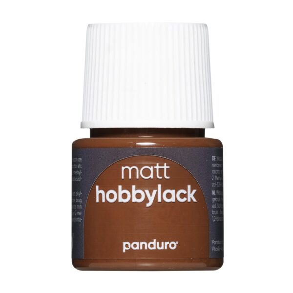 Hobbylak mat - 45 ml - donkerbruin - Afbeelding 1