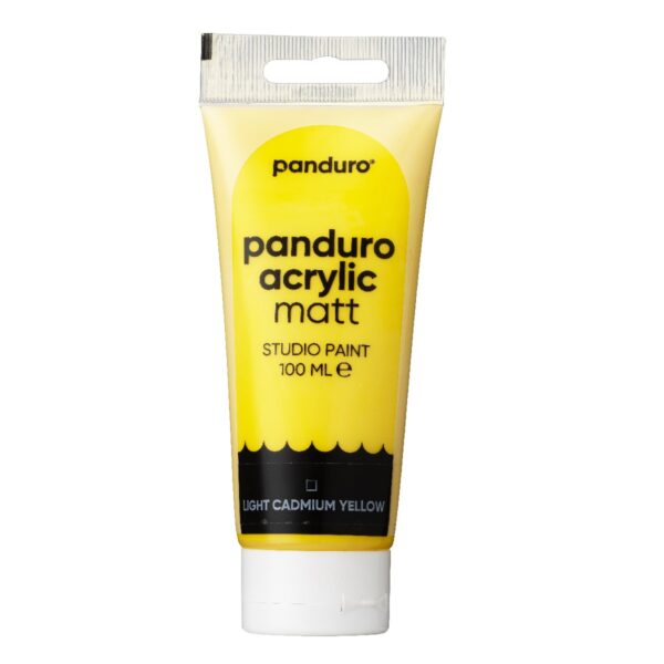 Panduro acrylverf mat - 100 ml - lichtgeel - Afbeelding 1