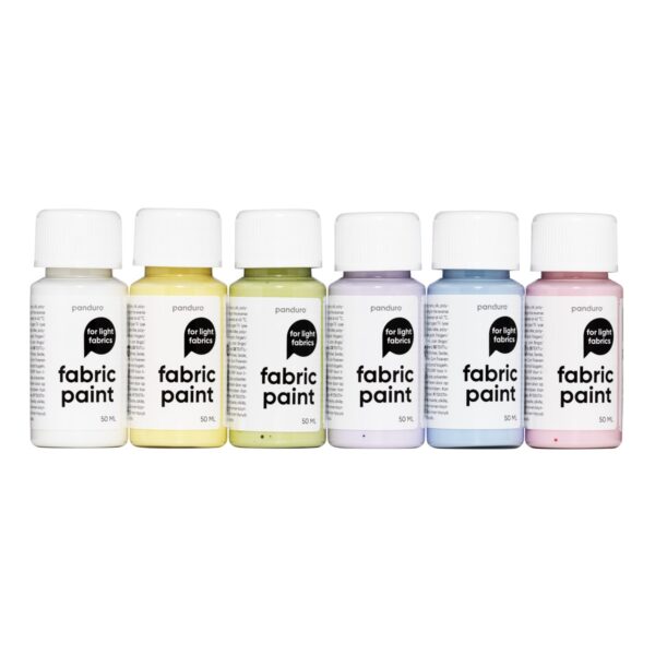 Textielverf set - lichte stoffen - 6x 50 ml - pastel - Afbeelding 1