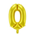 Cijferballon goud - 32 cm - 0