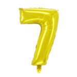 Cijferballon goudkleurig - 32 cm - 7