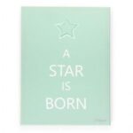 Schilderij A Star Is Born Groen 40 x 30cm