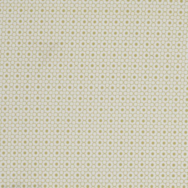 Stof katoen - 50x70 cm - retro geel - Afbeelding 1