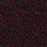 Stof katoen - 50x70 cm - bloemetjes zwart