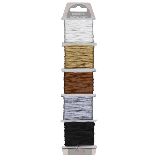 Nylonkoord - 5x10 meter - 1 mm - naturel - Afbeelding 1