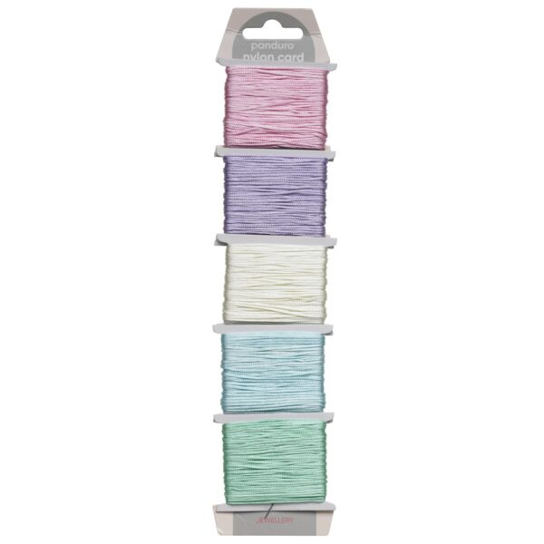 Nylonkoord 5x10 meter - 1 mm - pastel - Afbeelding 1