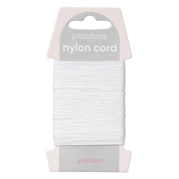 Nylonkoord - 40 meter - 0,5 mm - wit - Afbeelding 1
