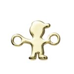 Spacer - goudkleurig - kindje met pet