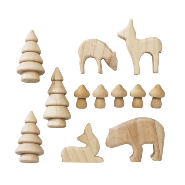 Houten figuren - winterse vormen - Afbeelding 1