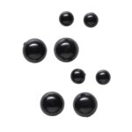 Zwarte kraalogen - 5 tot 8 mm