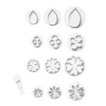 Uitsteekvormen set - bloemen en blaadjes - 13-delig