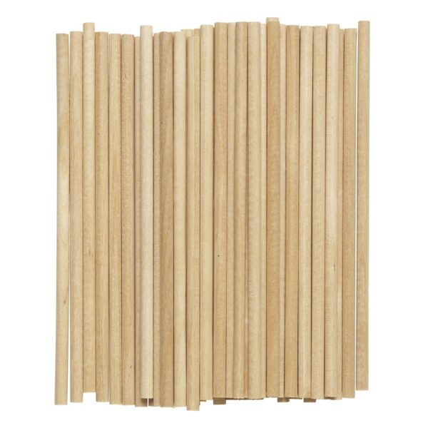Knutselhoutjes - rond - 5 mm - 15 cm - 50 stuks - Afbeelding 1