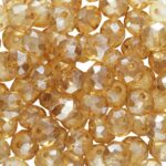 Panduro glaskralen - facet - 80 stuks - goudkleurig