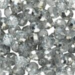 Panduro glaskralen - facet - 80 stuks - zilverkleuig