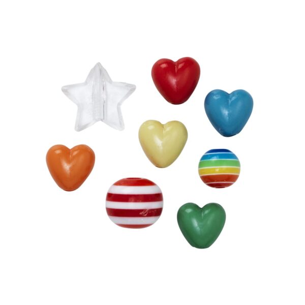 Kralenmix - acryl - 124 stuks - candyland - Afbeelding 1