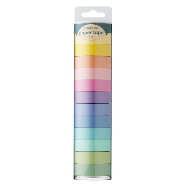 Panduro papertape tube - 12 stuks - pastel - Afbeelding 1