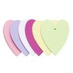 Tags hart - 48 stuks - pastelkleuren