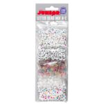 Kralenmix - letters - wit met hartjes